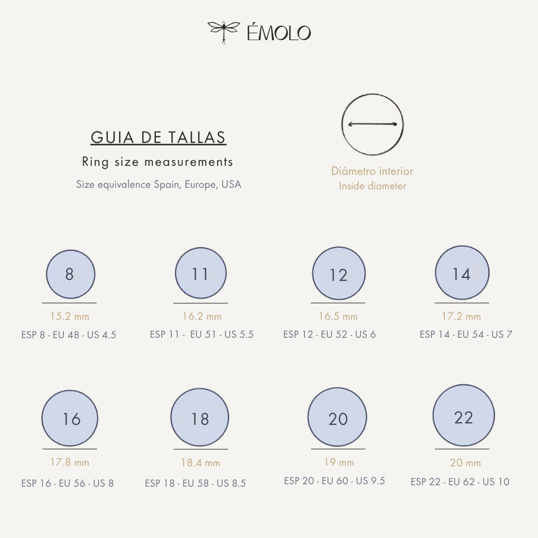 Anillo Crema con selenita berenjena SAIRA