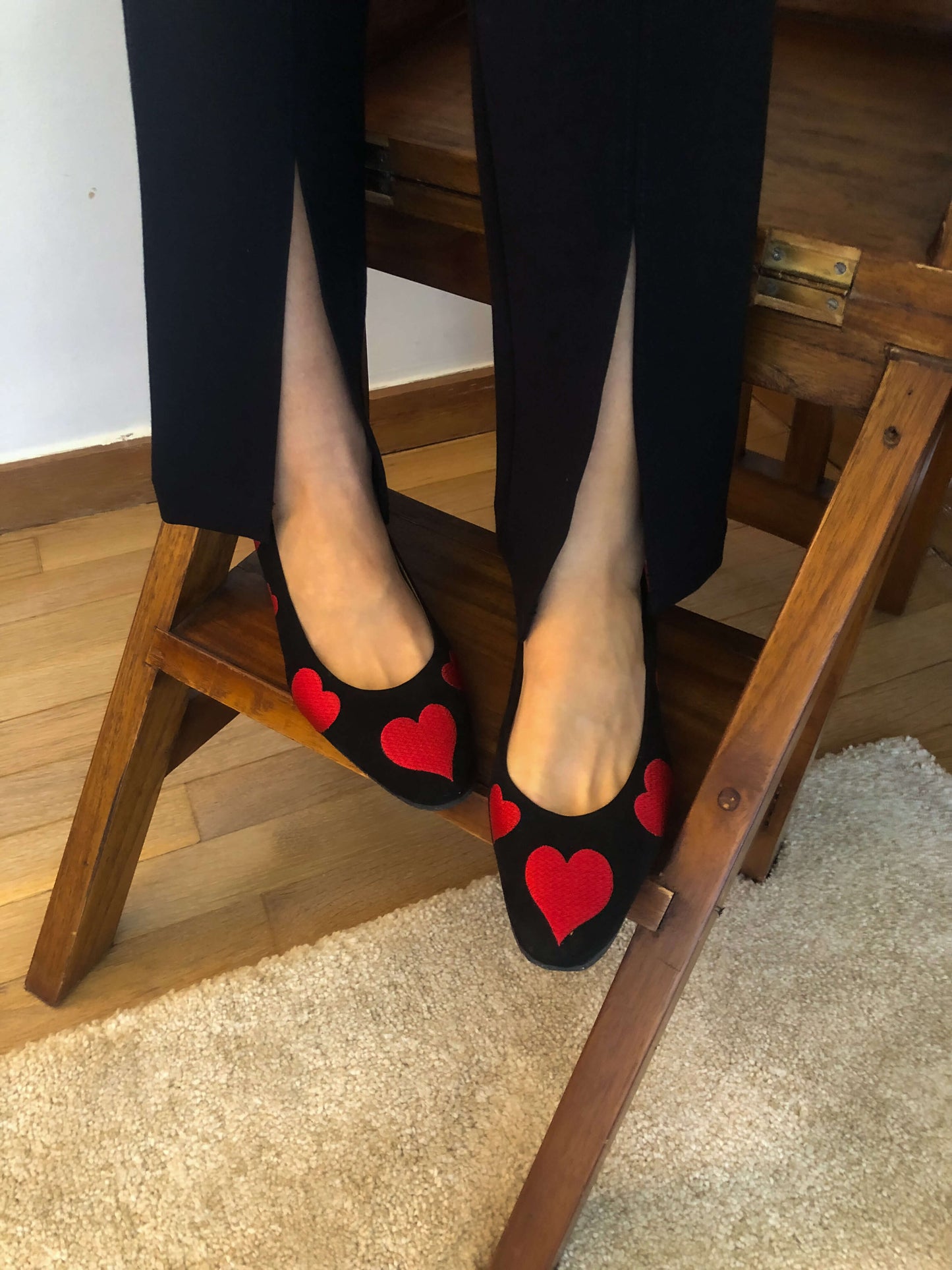 Bailarinas Red Vegan Heart