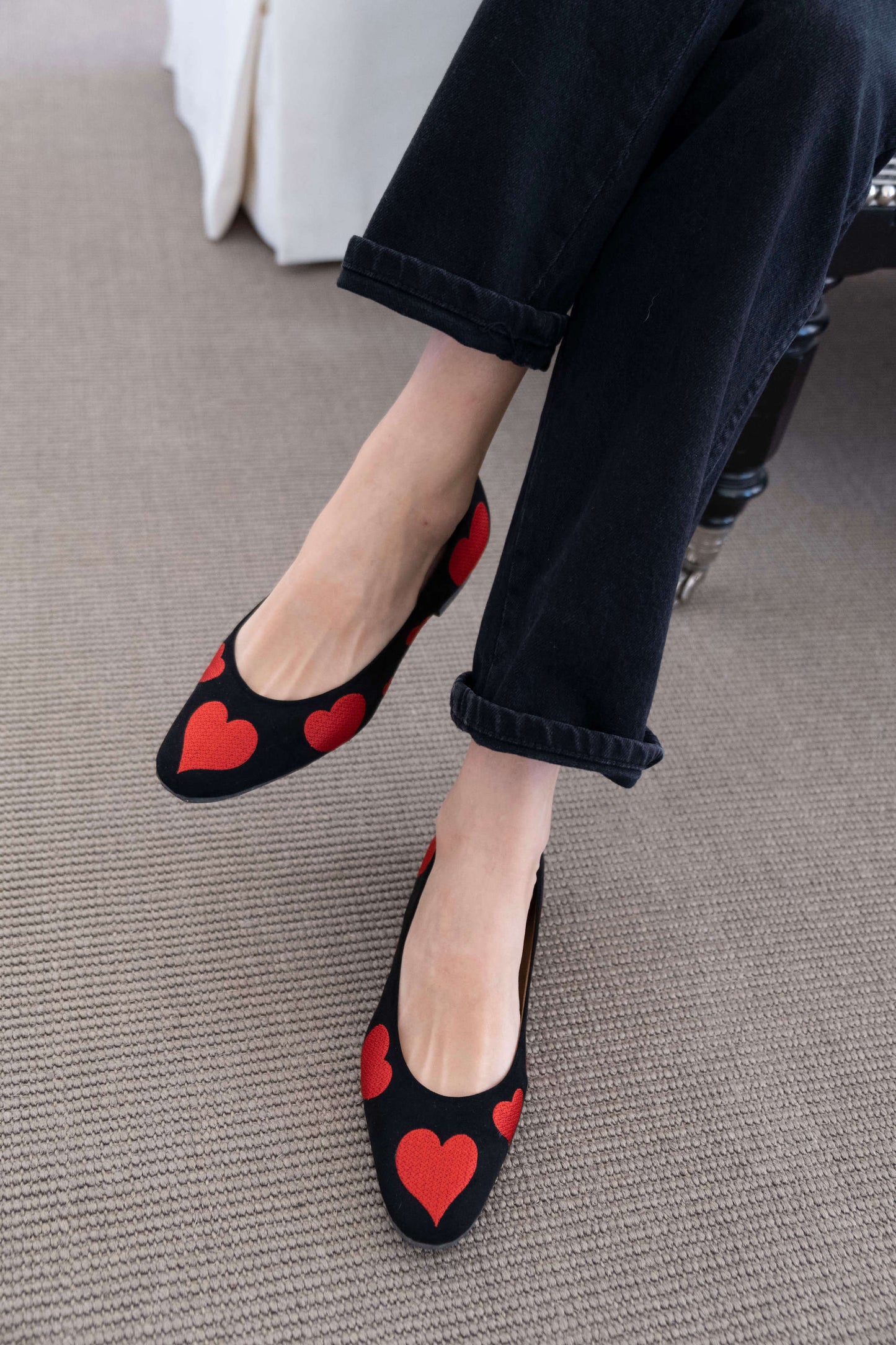 Bailarinas Red Vegan Heart