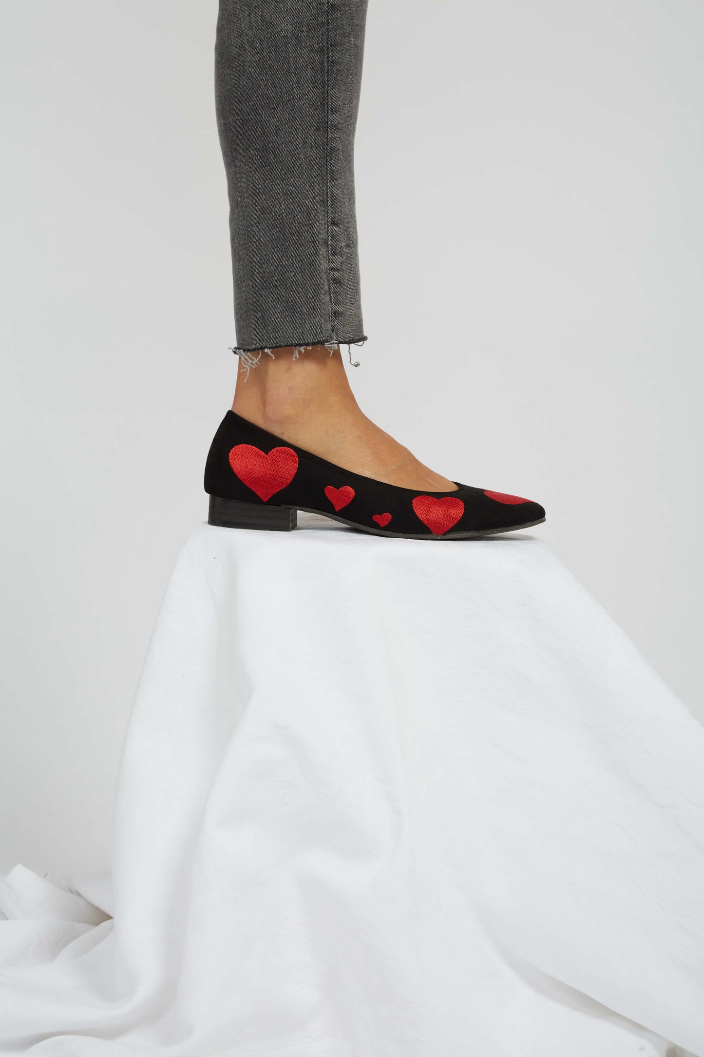 Bailarinas Red Vegan Heart