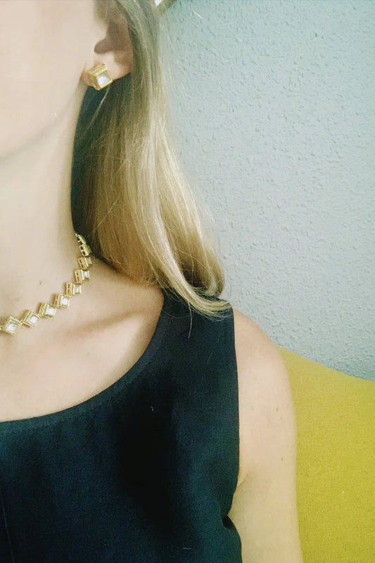 CHOKER LAGRIMA CUADRADA
